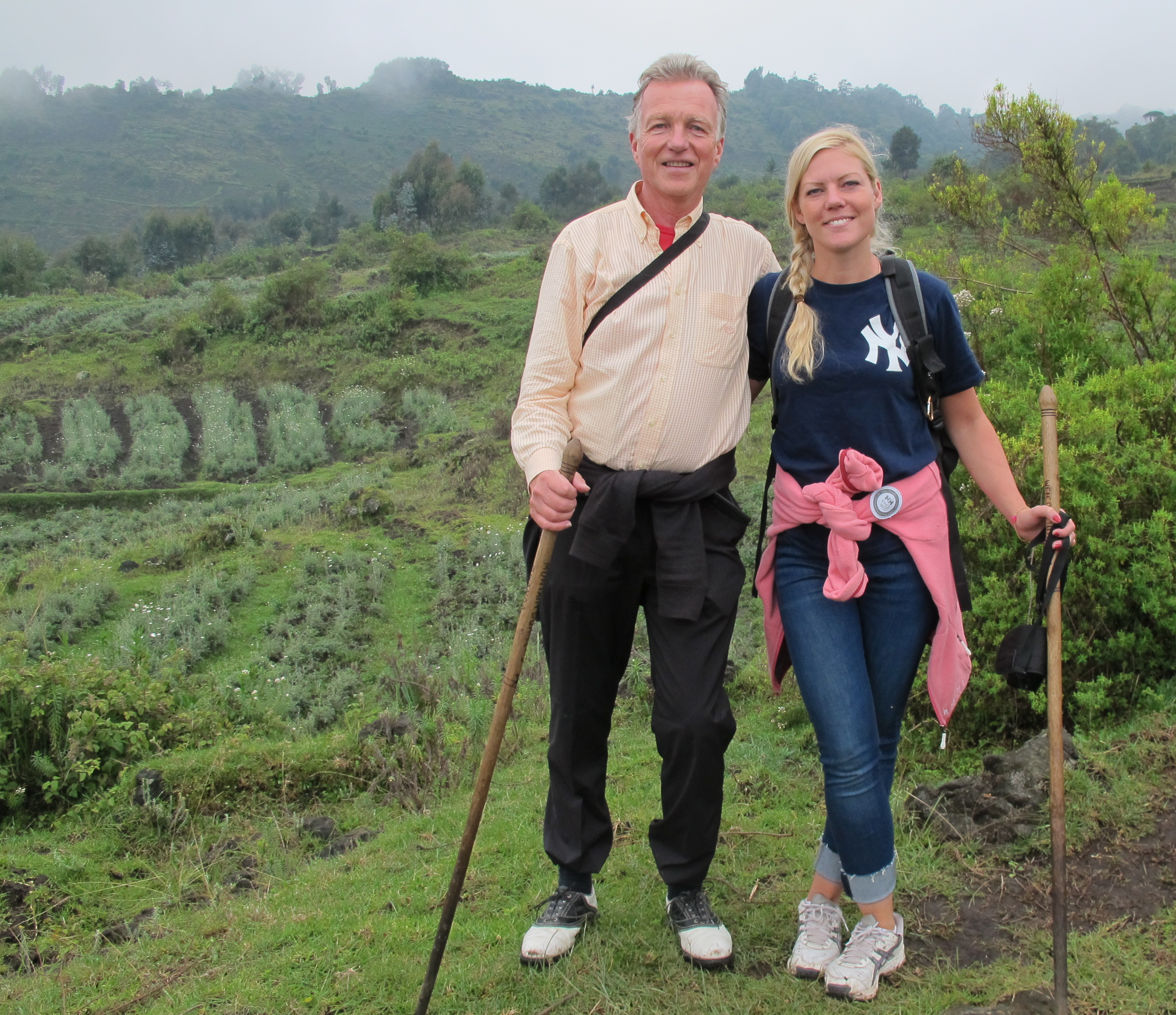 Hiking with my dad in Virunga, Rwanda