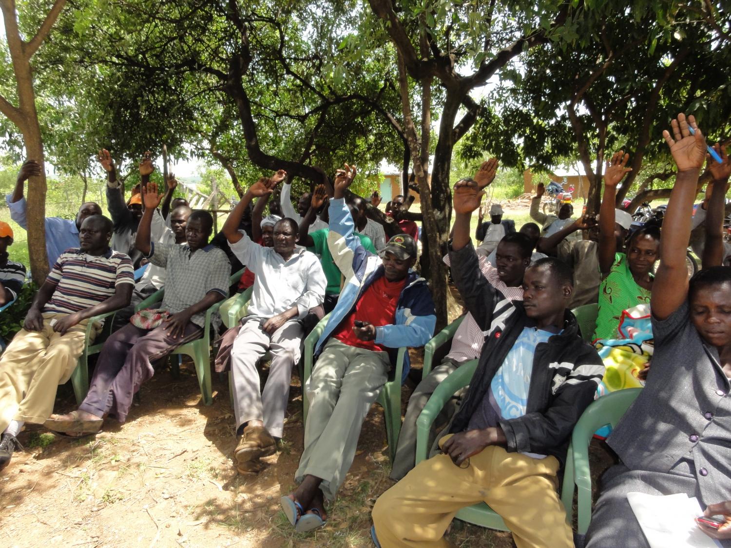 Michael Nyangi's Borrowers participating in their first Kiva Zip training session