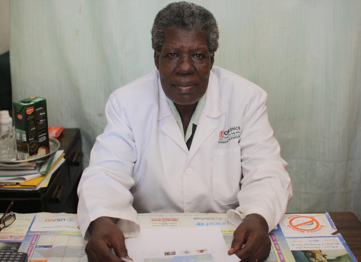 Janet at her clinic in Nambale.