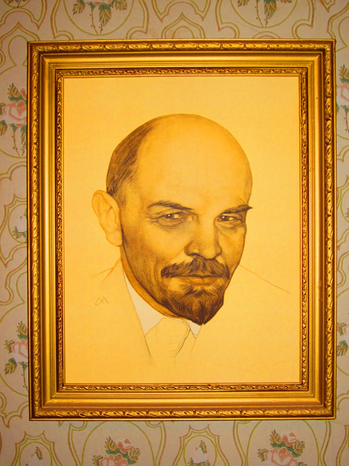 "Father Lenin." They also have a tapestry of his head on the opposite wall.