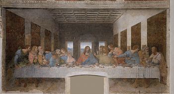 Famous depiction of the Last Supper by Leonardo da Vinci