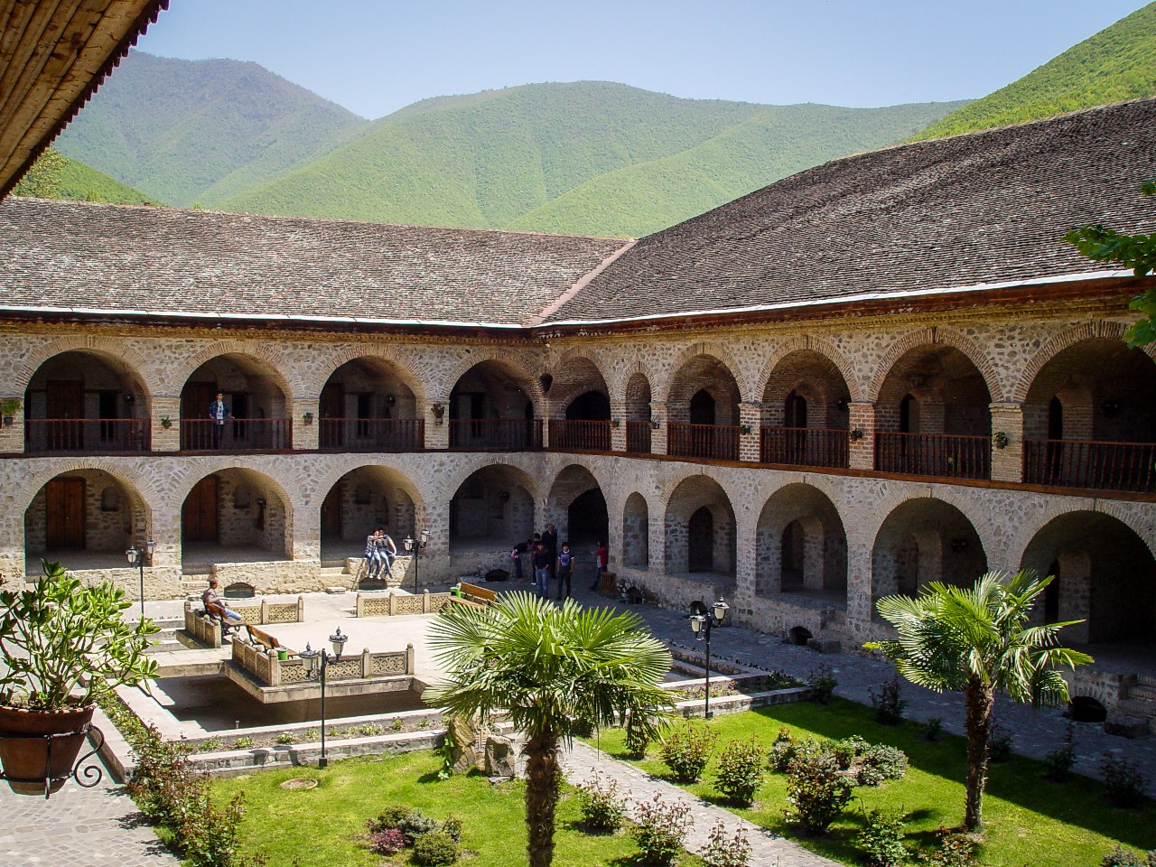 The Caravansarai, now a hotel, in Sheki.