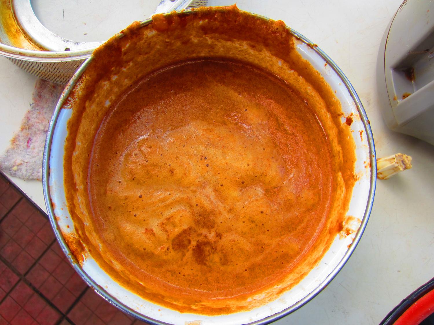 Freshly-squeezed-through-a-Soviet-era-juicer apricot nectar