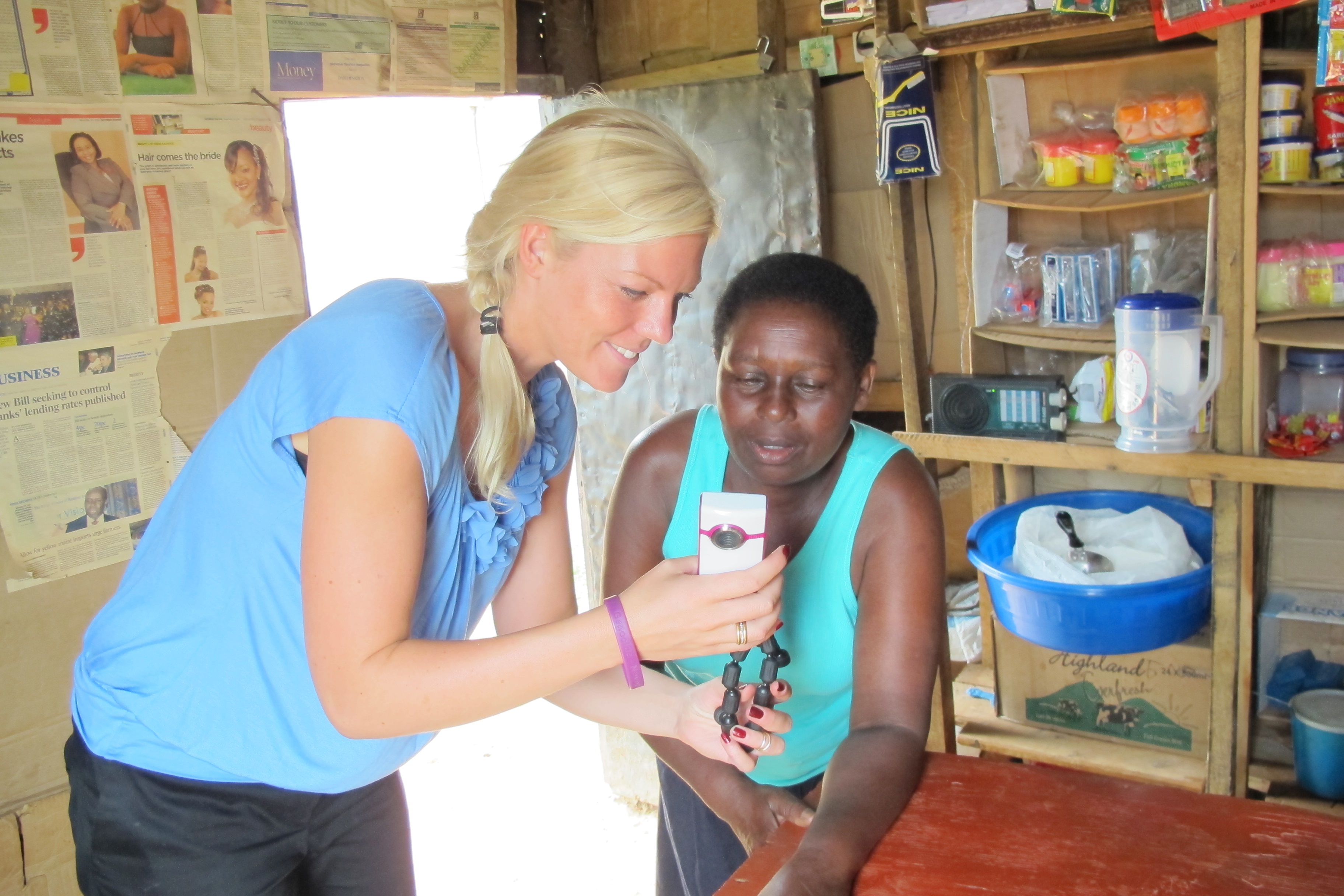 Sharing stories with a Kiva borrower, Kigali, Rwanda