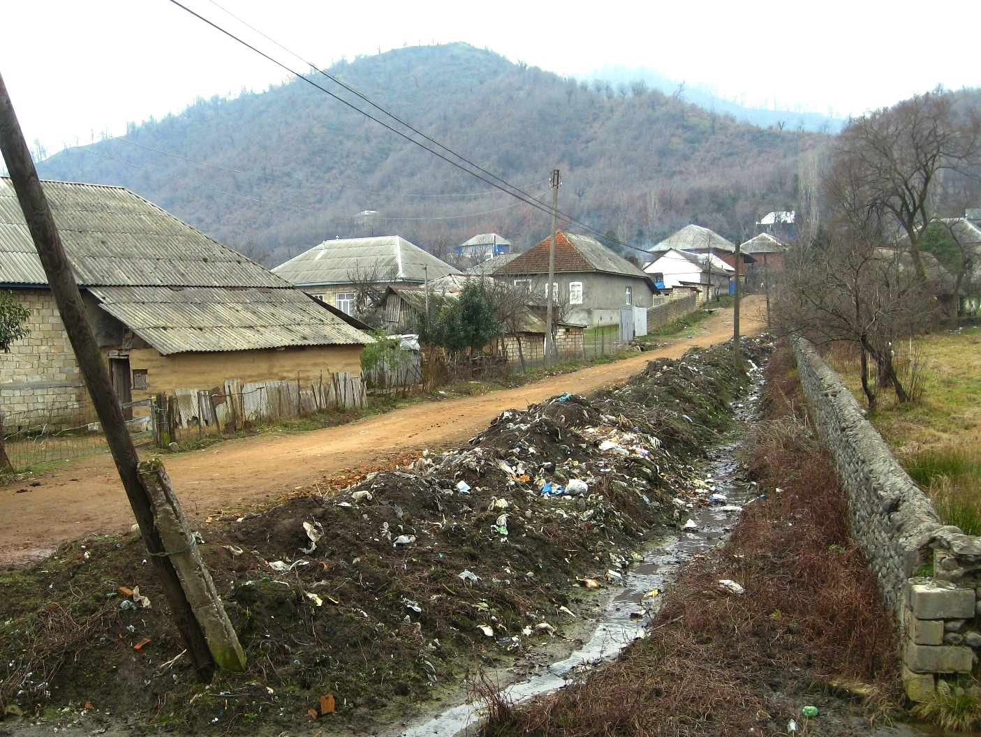 The road through Istisu to the hot springs, the major tourist draw.