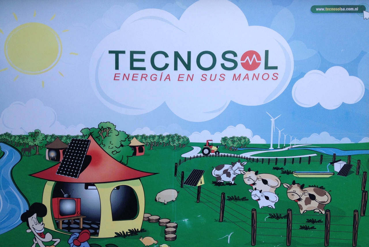 Mural outside Tecnosol's office in Managua, Nicaragua