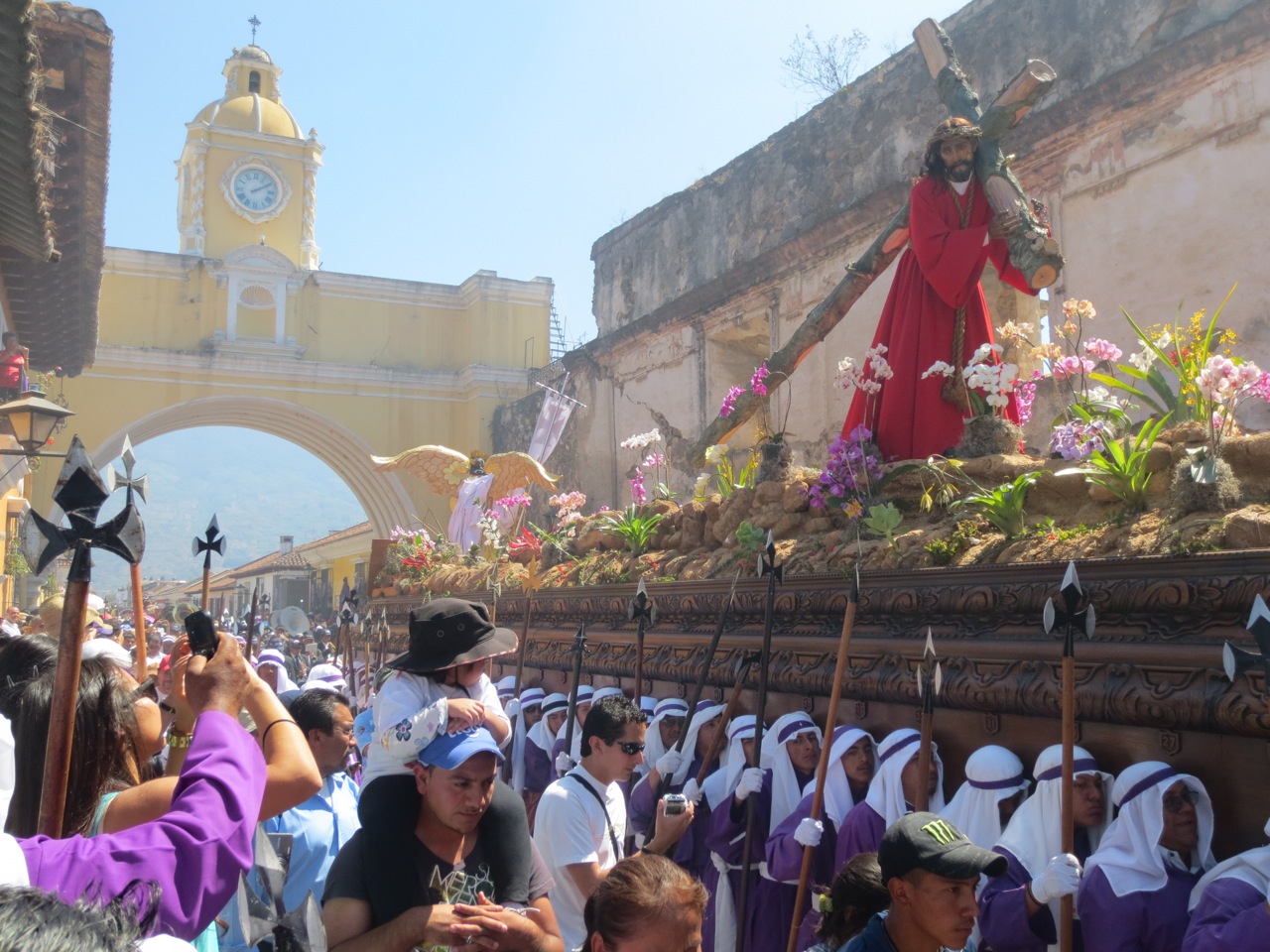 The procession depicting Jesus carrying the cross before the crucifixion