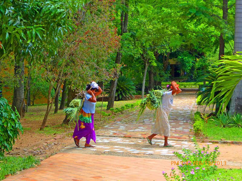 Ladies from a nearby village of indigenous Guarani people.