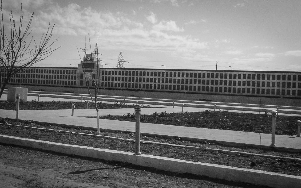 'Wall of Martyrs' in Bilasuvar. It is now the “temporary” home for the town seat of Jebrail, currently occupied by Armenian forces.