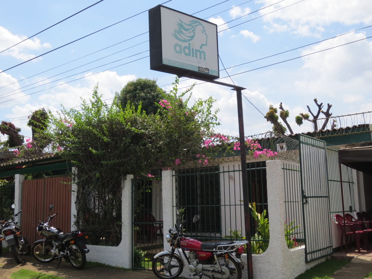 Outside ADIM's office in Managua, Nicaragua