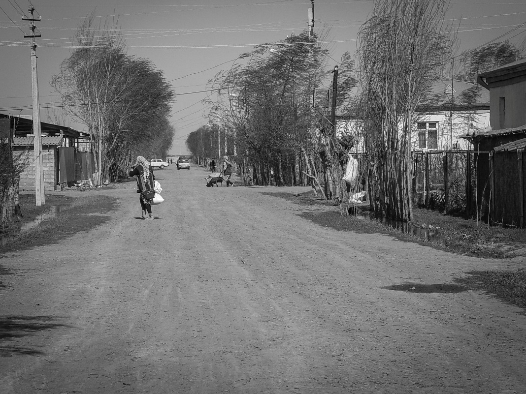 The streets of Bilasuvar, a new IDP settlement built by the government in 2003 after the decomission of the Saatly refugee camp.