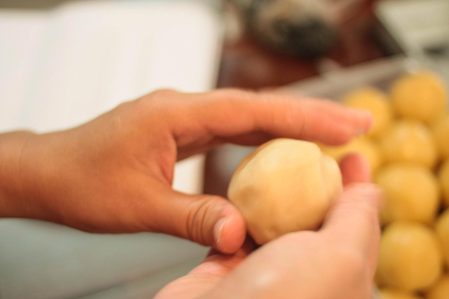 Making the moon cake