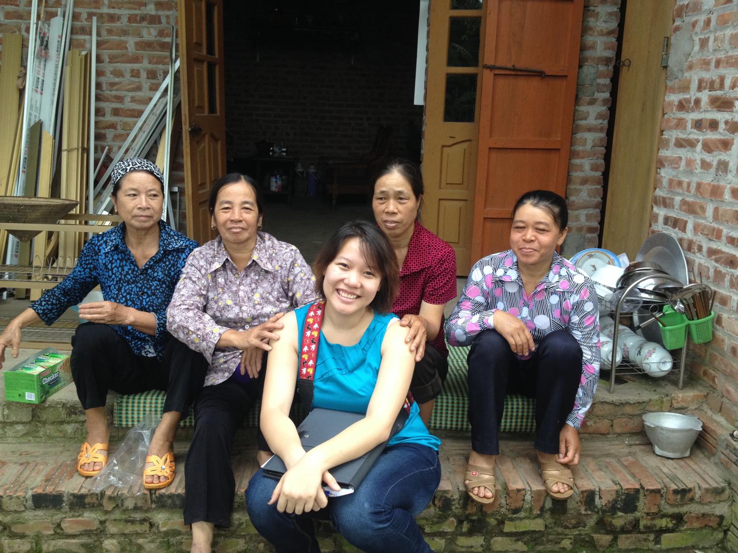 With Group 8 at Lien Mac, Hai Duong