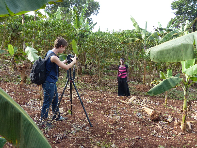 filming Alice on her farm
