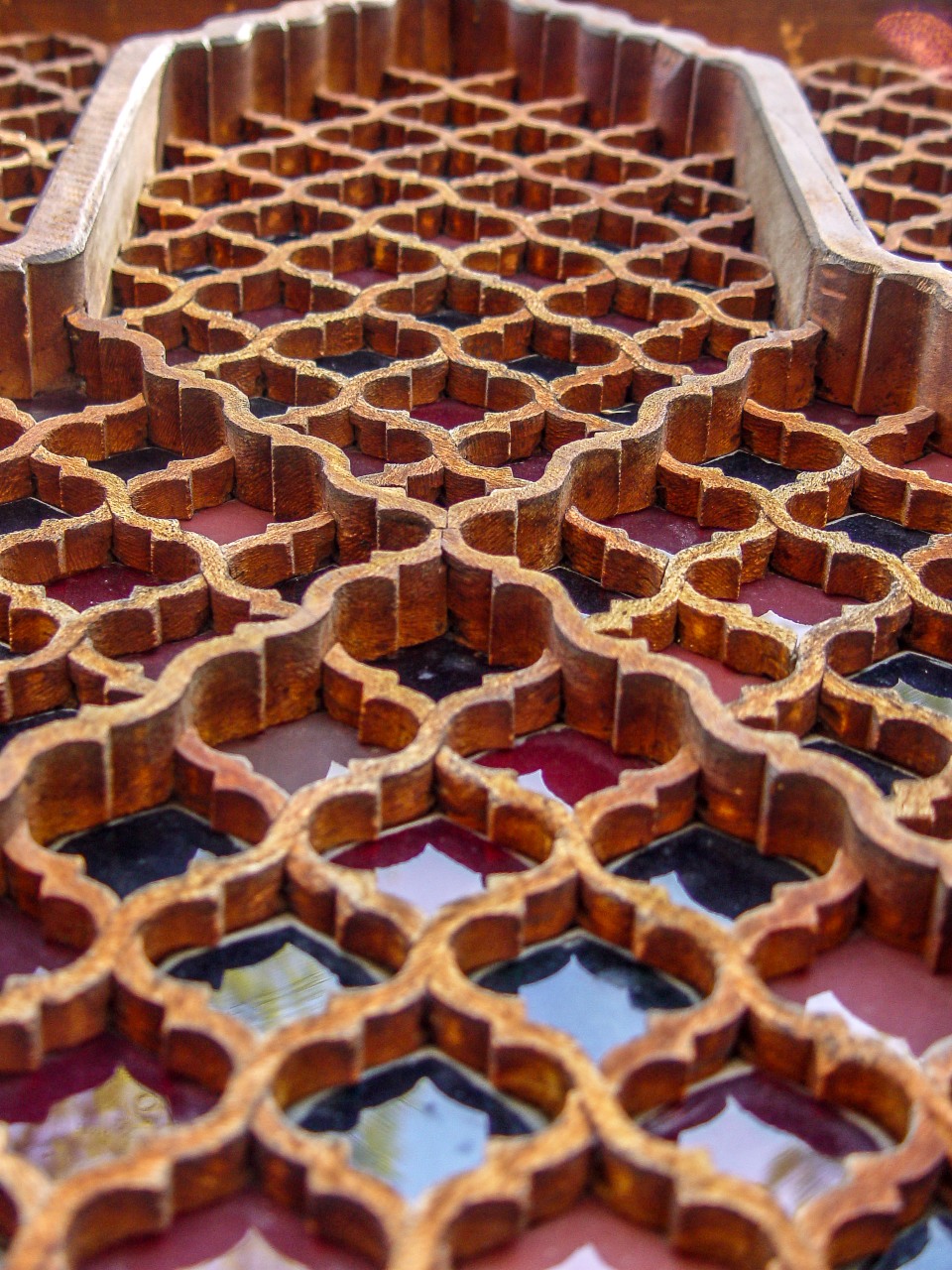 No nails or glue is used for the palace. Each piece carefully fits together.