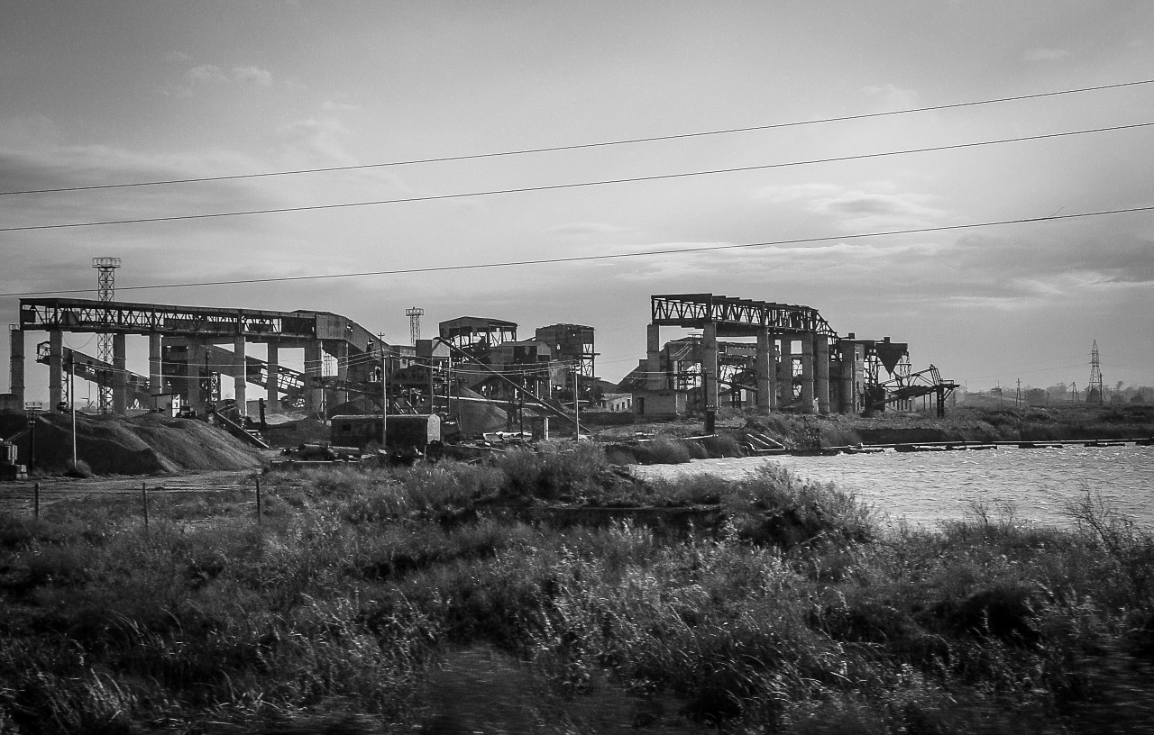 Derelict Soviet factories are common throughout the countryside. Industrial production plummeted with the collapse of communism. Only recently is industry picking up again.