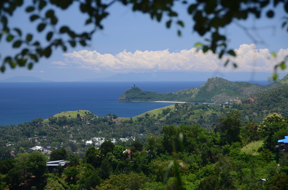 The Jesus statue from the hills above Dili.