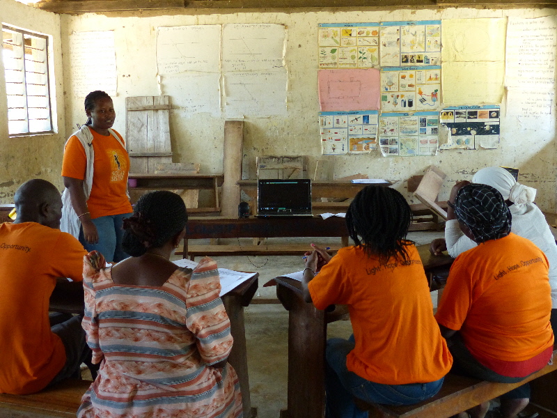 Doryn leading a training session in Buwama