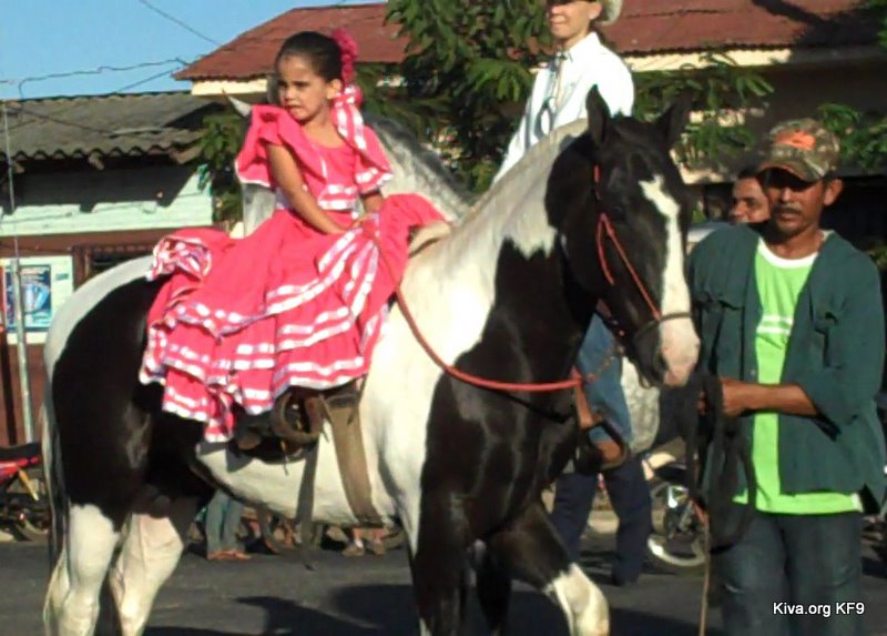 Hipica_Leon Nicaragua This picture is one of the youngest riders decked out in a gorgeous pink dress, other riders celebrated by dancing on top of their horses, pulling Kiva Fellows up for a ride and having another drink.