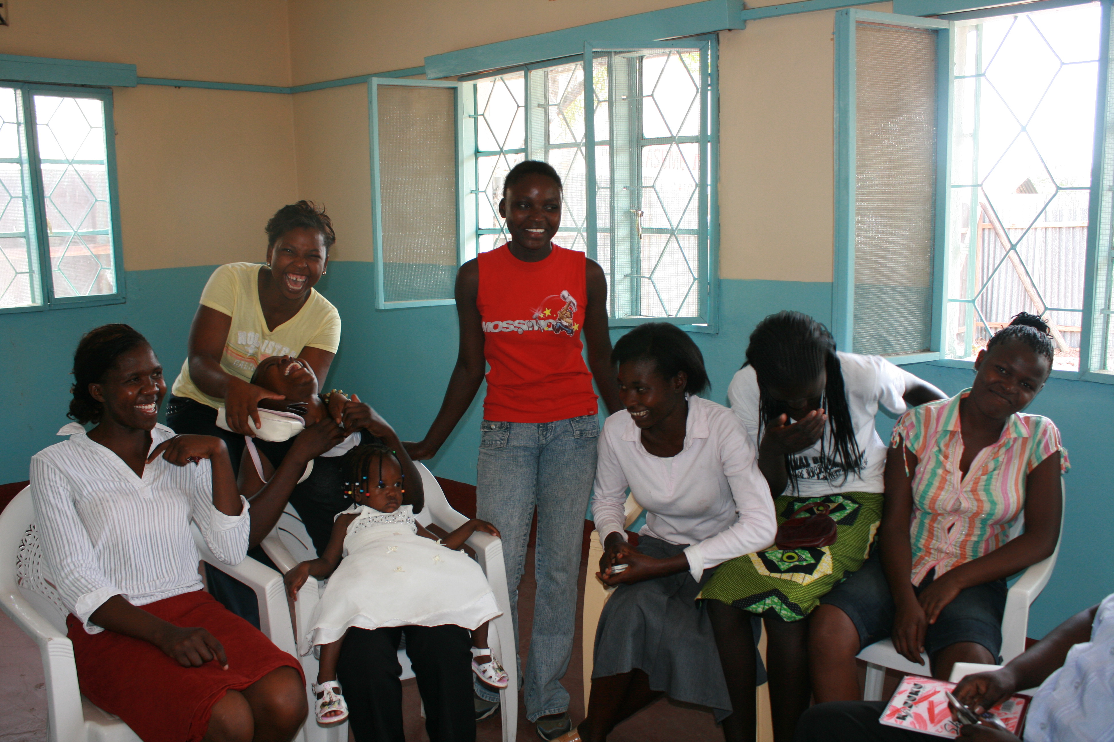 SFC participants relax in the Safe Space Sisterhood for Change girls relax in the Safe Space