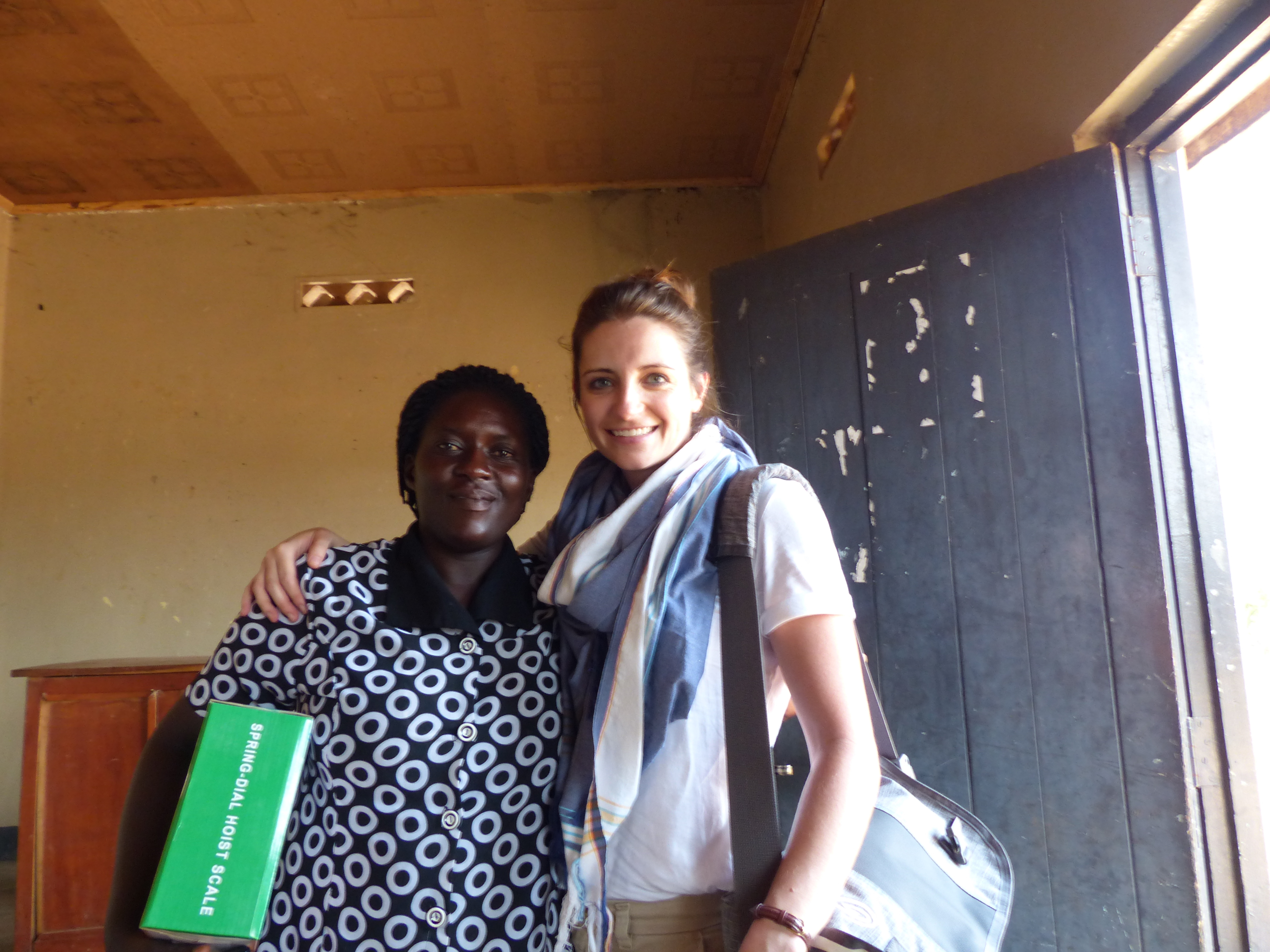 One of our CKWs with her scale in Gomba