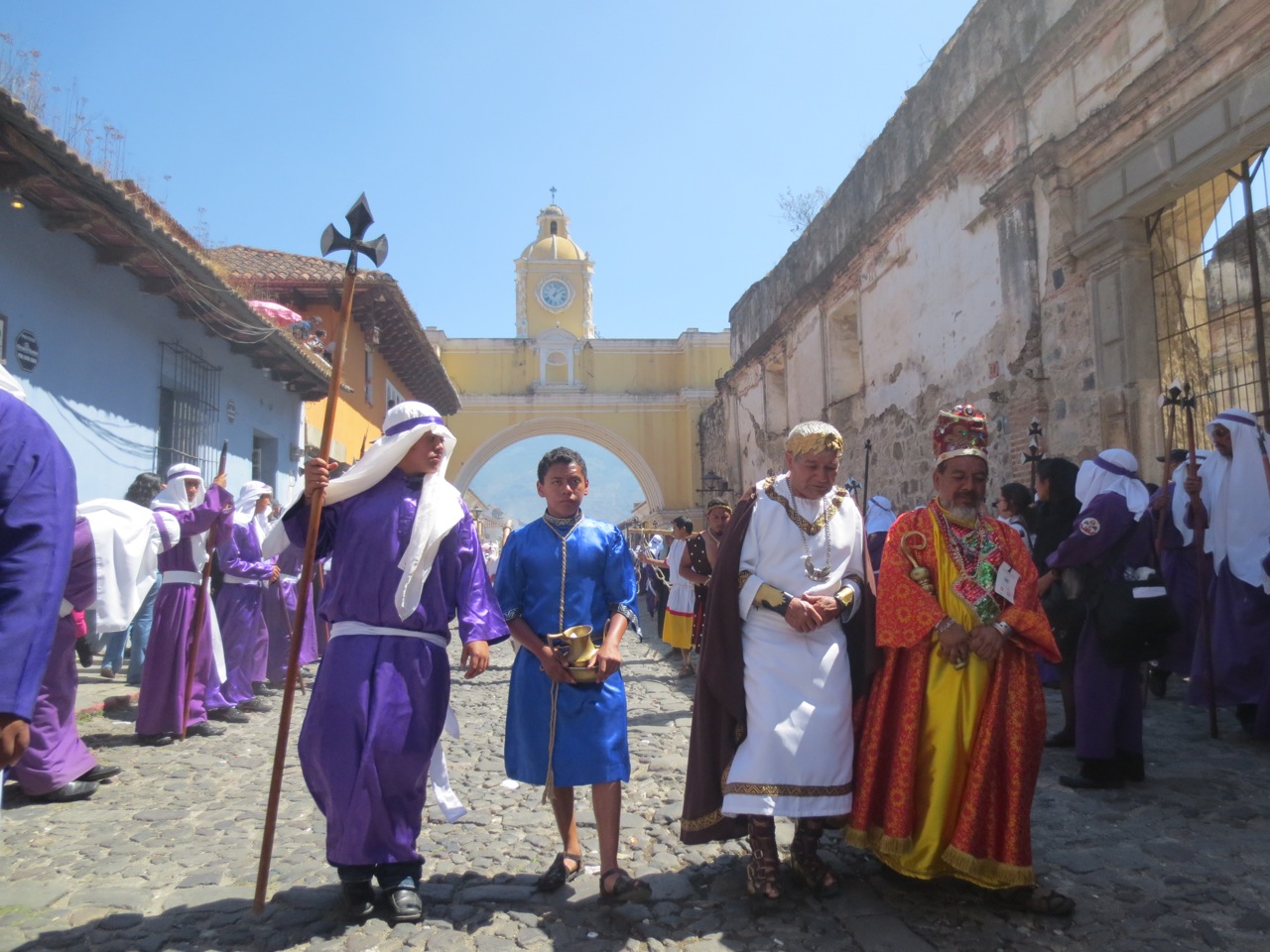 Processional with Pontius Pilate, the judge at the trial of Jesus who authorized the crucifixion