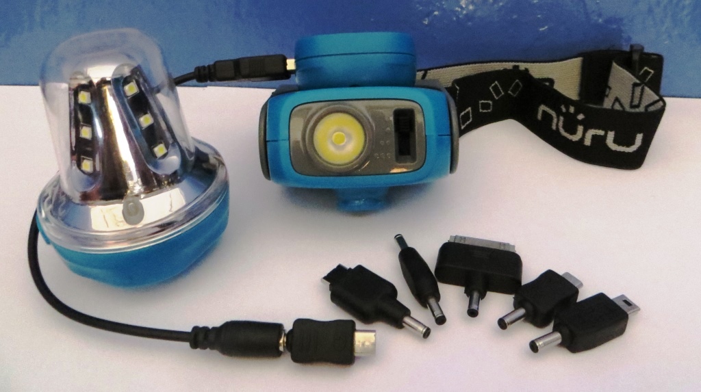 Nuru's headlamp is it's primary product, but it also makes attachable accessories like an ambient light and adapters for charging mobile phones
