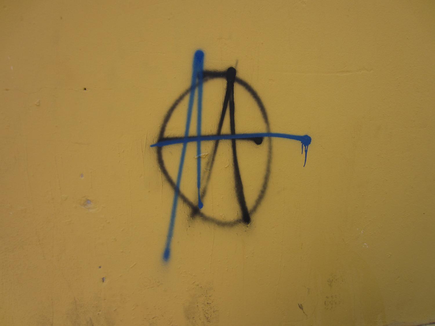 Anarchy symbols are omnipresent in Costa Rican graffiti