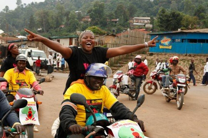 A woman rising in the Congo