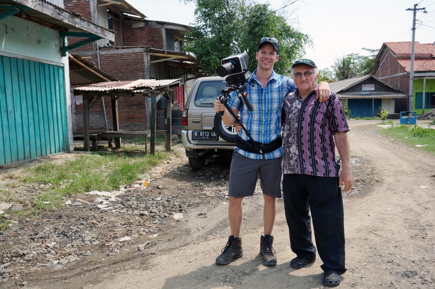Mike and Father Charlie. Photo credit: Yungkit