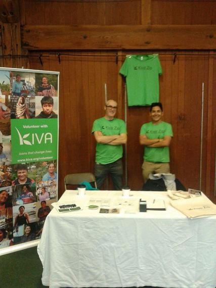 Kiva Volunteer Maximo Robles and I at the SF Bazaar