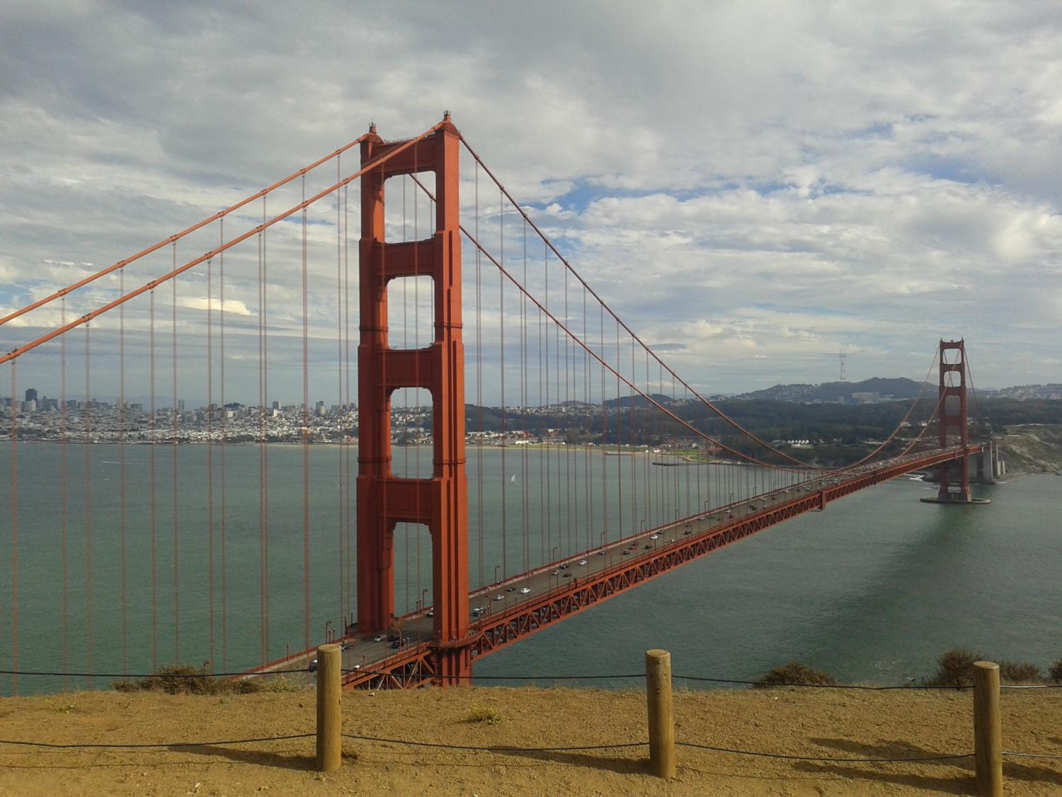 The Golden Gate Bridge. San Fran's most famous landmark.