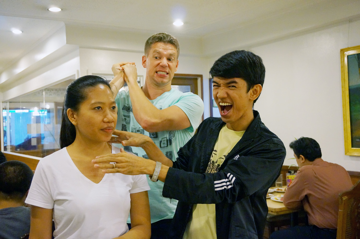 Michelle had no idea! Adorable. Photo credit: Yungkit