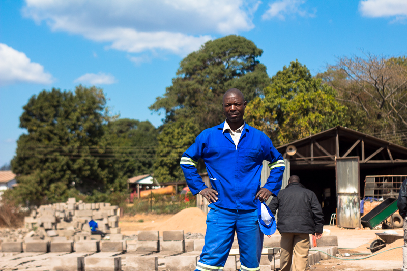 Solomon, standing proud of his business