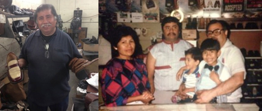 El Sereno Shoe Repair: Family Owned & Operated in East LA for 30 Years (Left: Alfredo, Right: Alfredo, his family, and father)