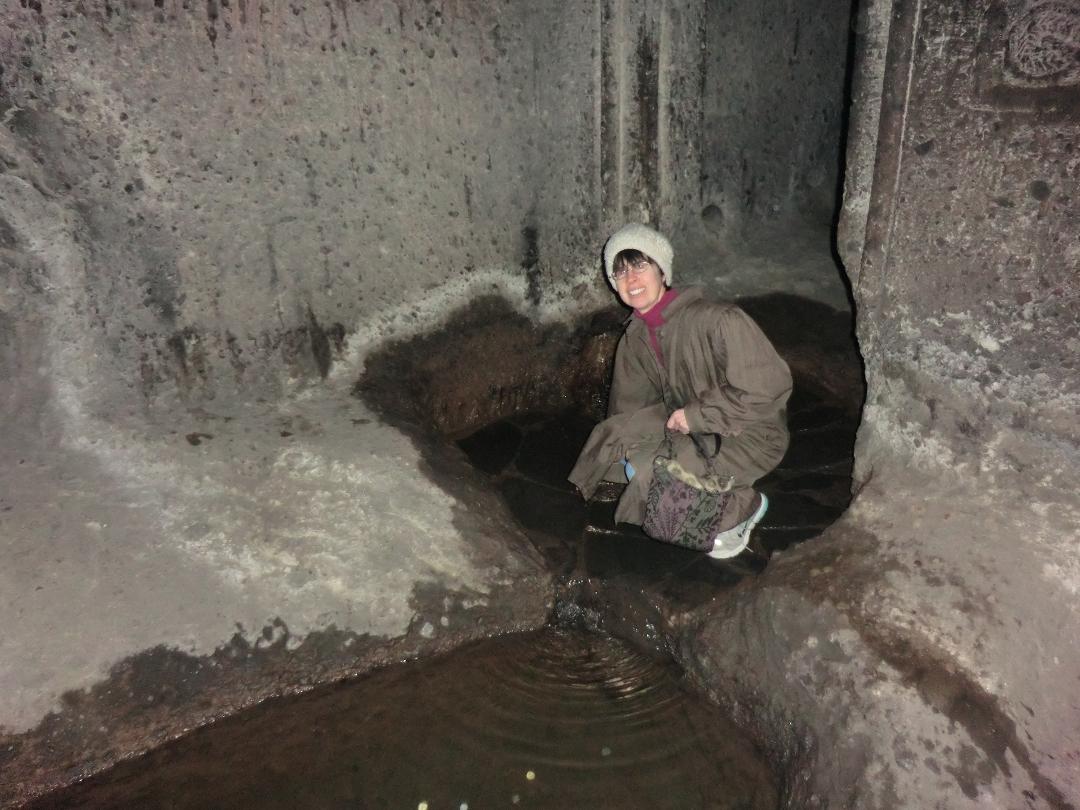 Amy with holy water in Gerhard