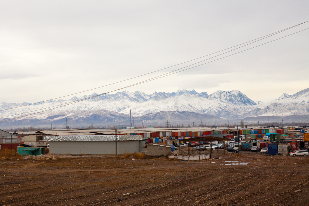 View of Dordoi from the edge of Bishkek
