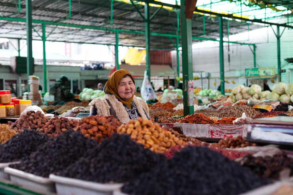 She was lovely, and Almaz told me she said I was a "good girl" for greeting her with a "Kandaisiz," the only Kyrgyz I can speak