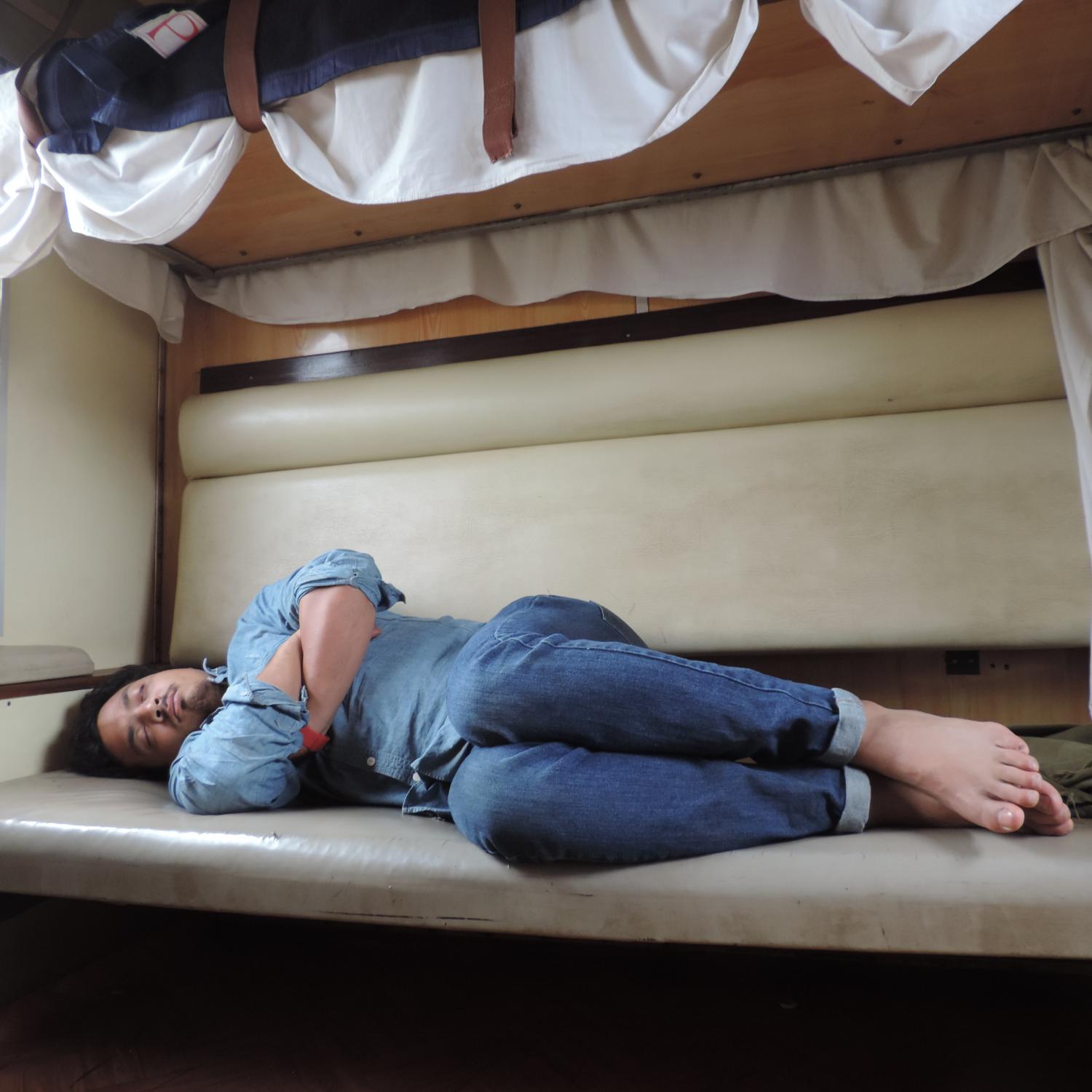 It's easier to sleep on the train