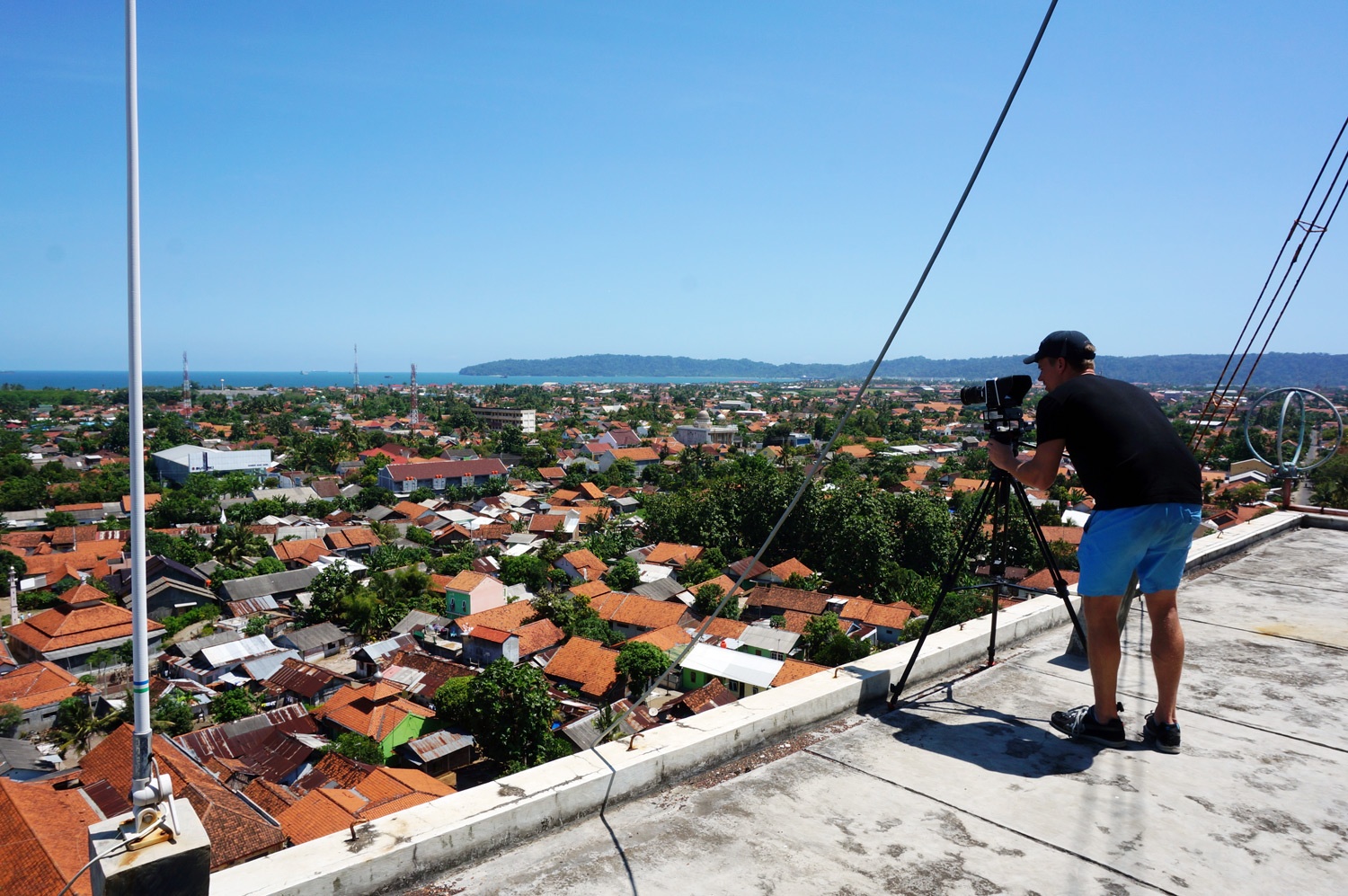 Rooftop filming. Photo credit: Yungkit