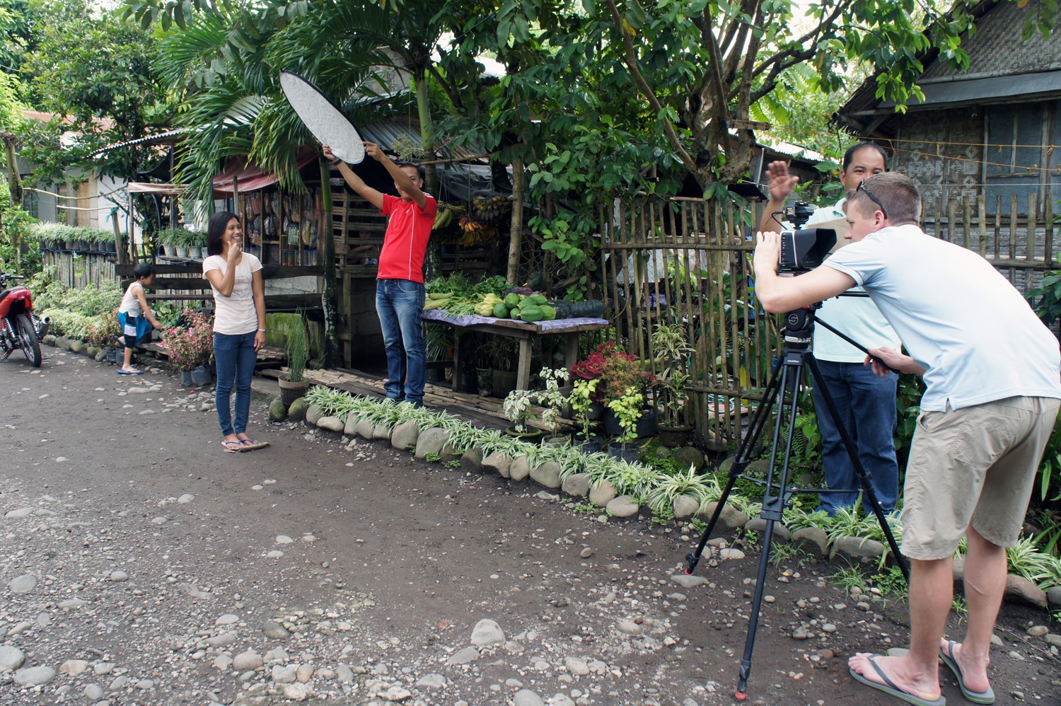 Filming Joy's interview. Andrew helped :) Photo credit: Yungkit