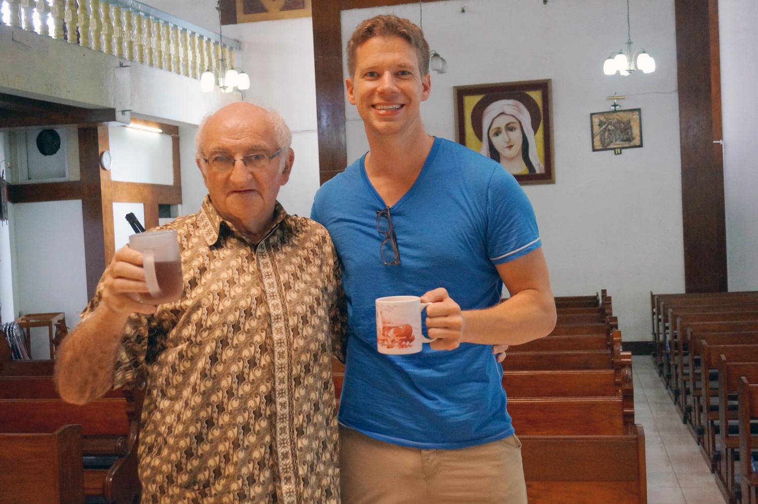 Father Charlie and I. Photo credit: Yungkit