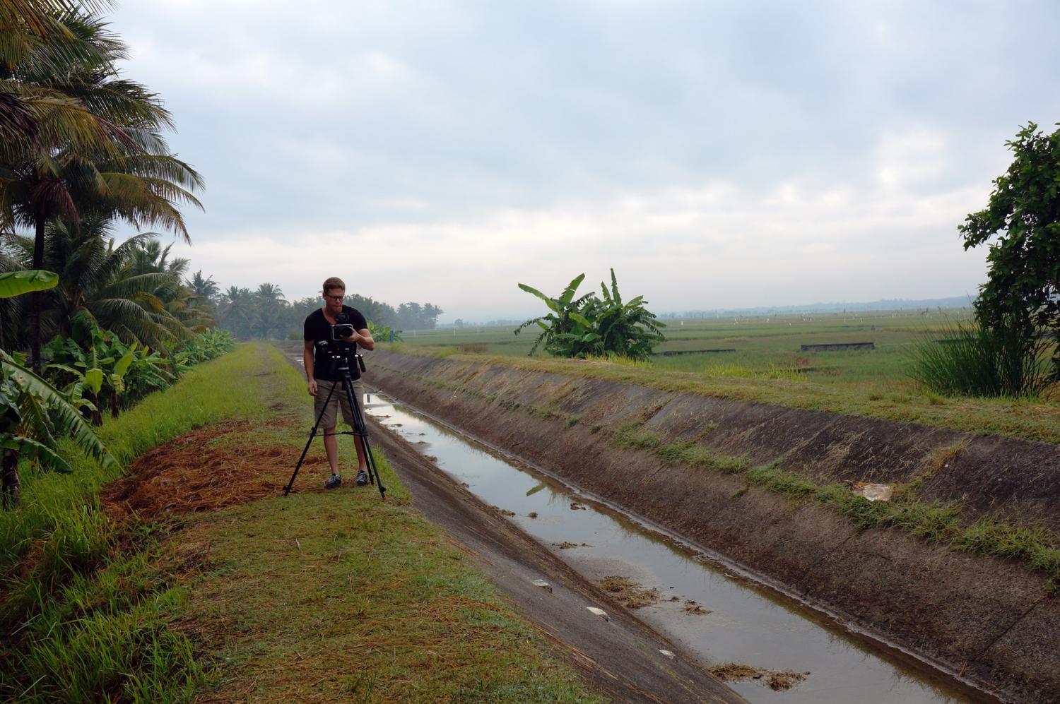 Filming on the road leading up to Paulos' home. Photo credit: Yungkit