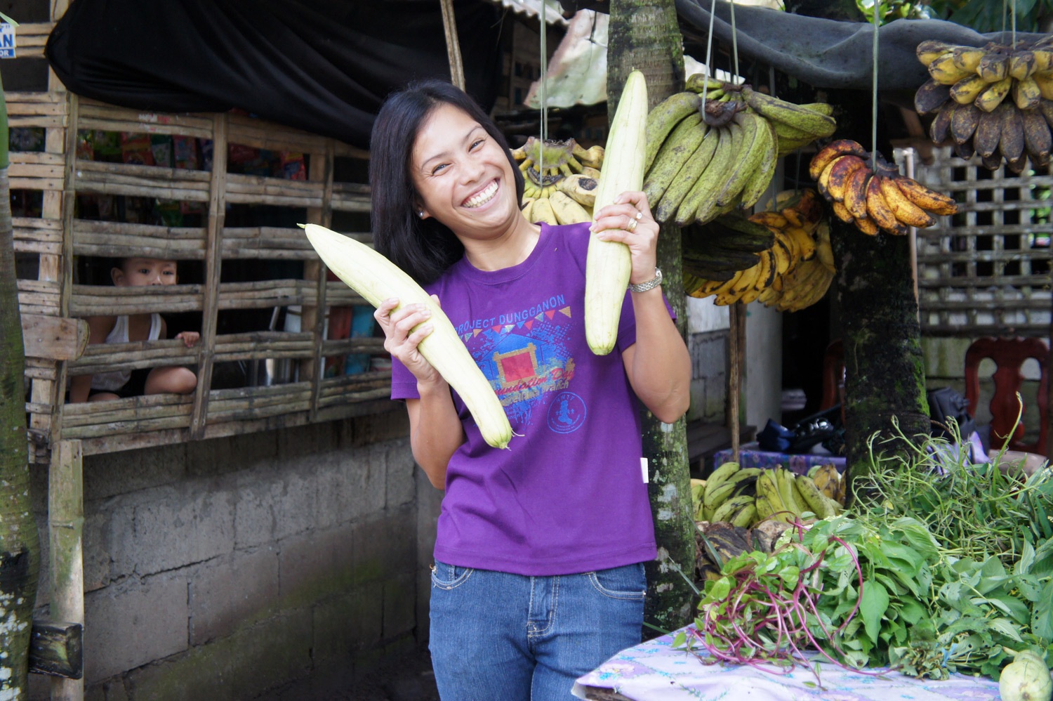 Joy and her Zuchinni. Photo credit: Yungkit