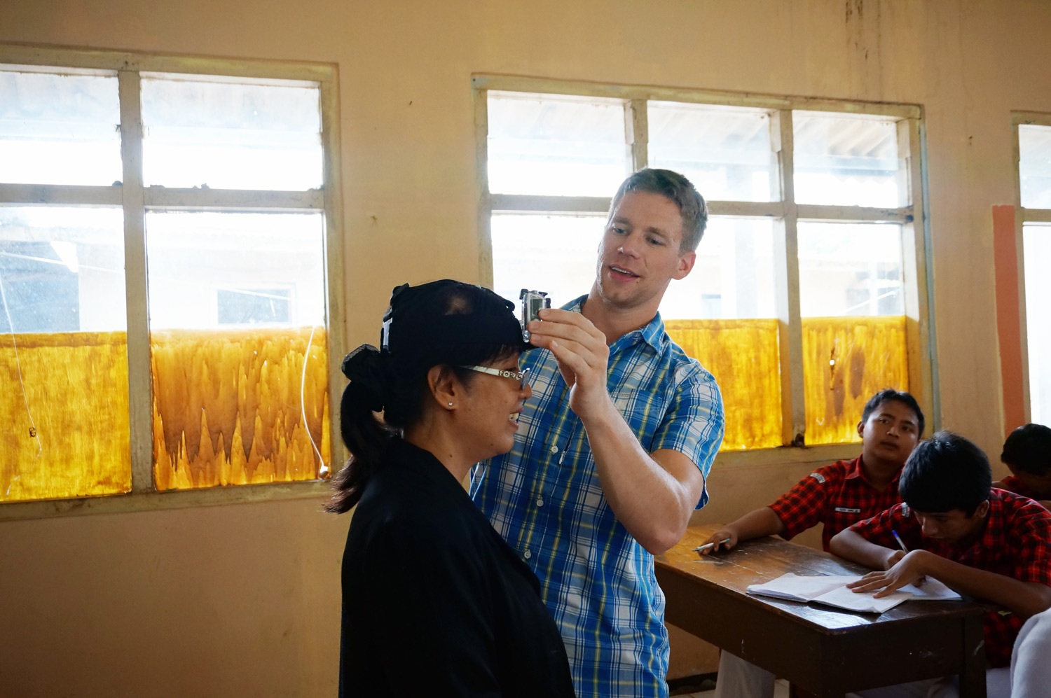 GoPro on the teacher too, she was a great sport! Photo credit: Yungkit