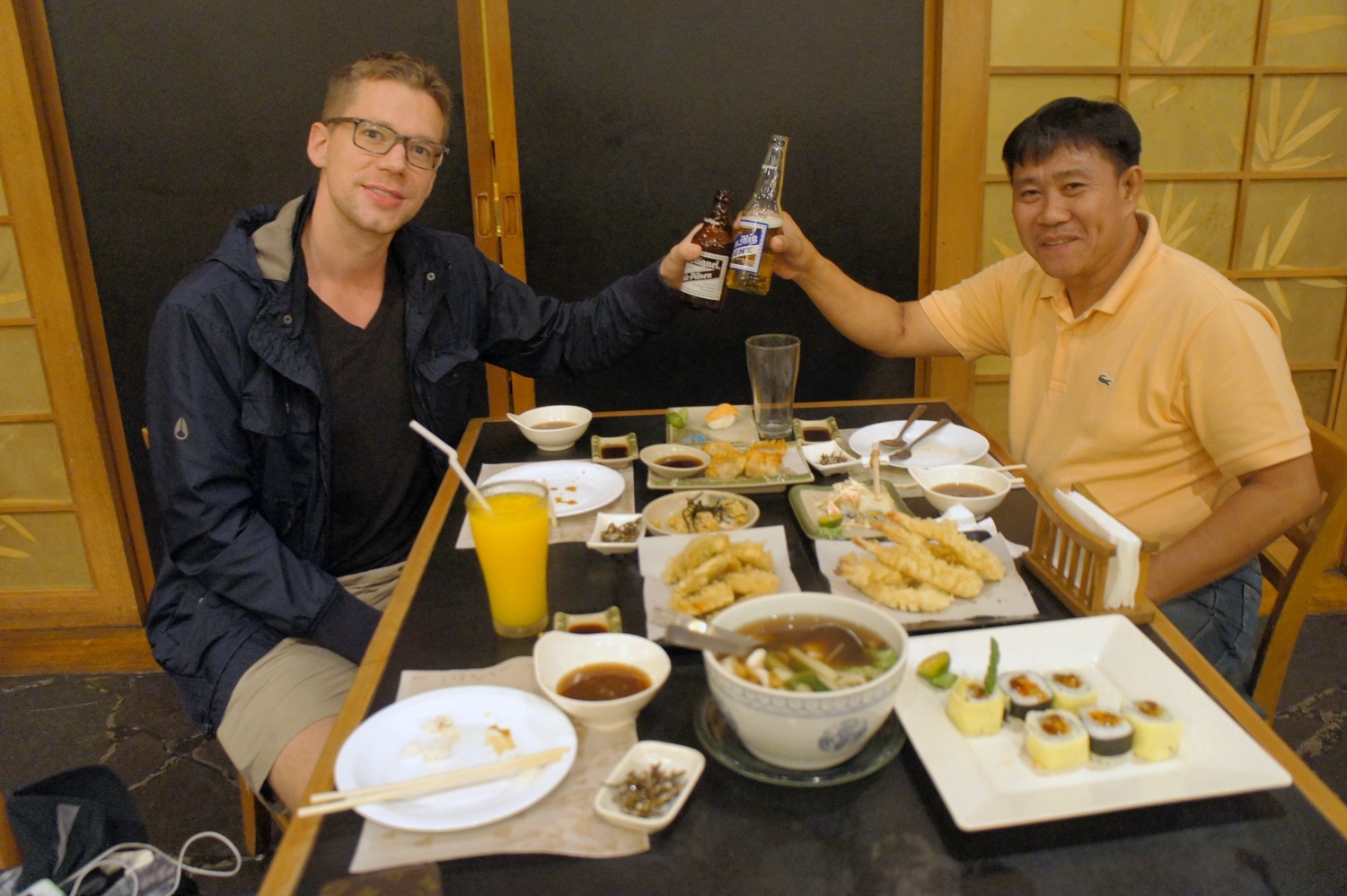 Last dinner with Ramil. Delicious, delicious Japanese food. Photo credit: Yungkit