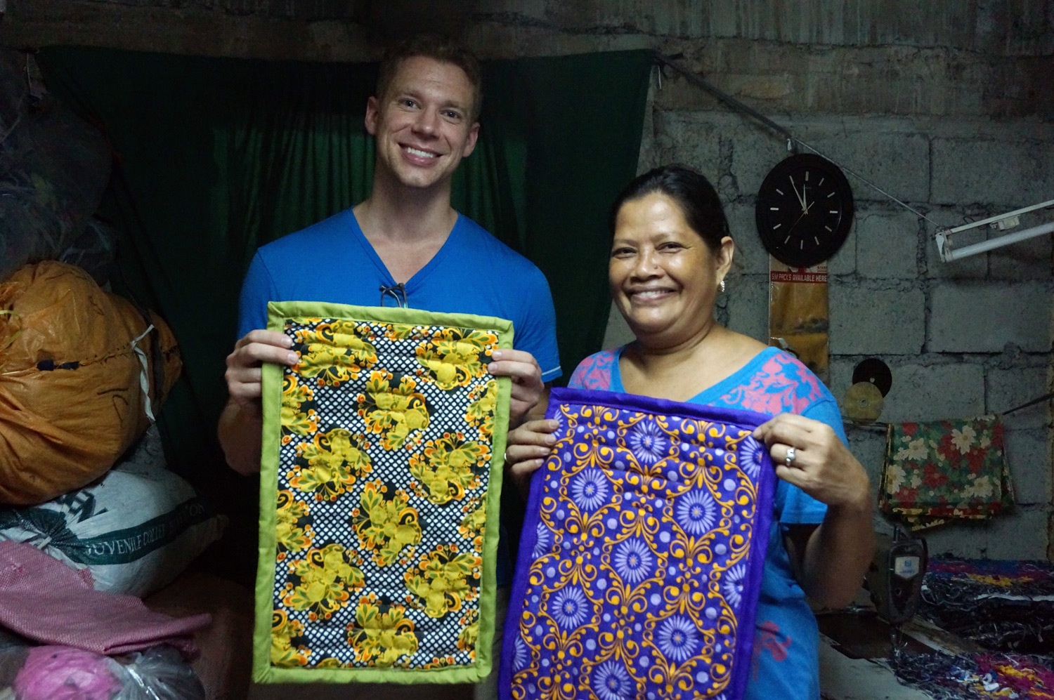 Myself and Remy with her beautiful rugs. Photo credit: Yungkit