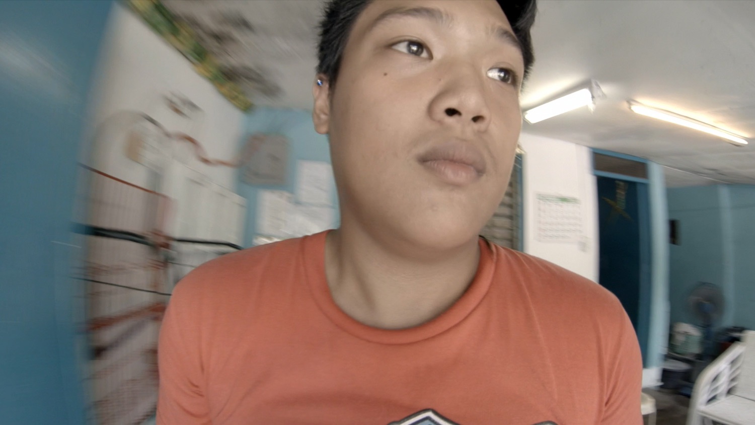 Screenshot from shoot - GoPro on a waterjug! Photo credit: Michael Mazur