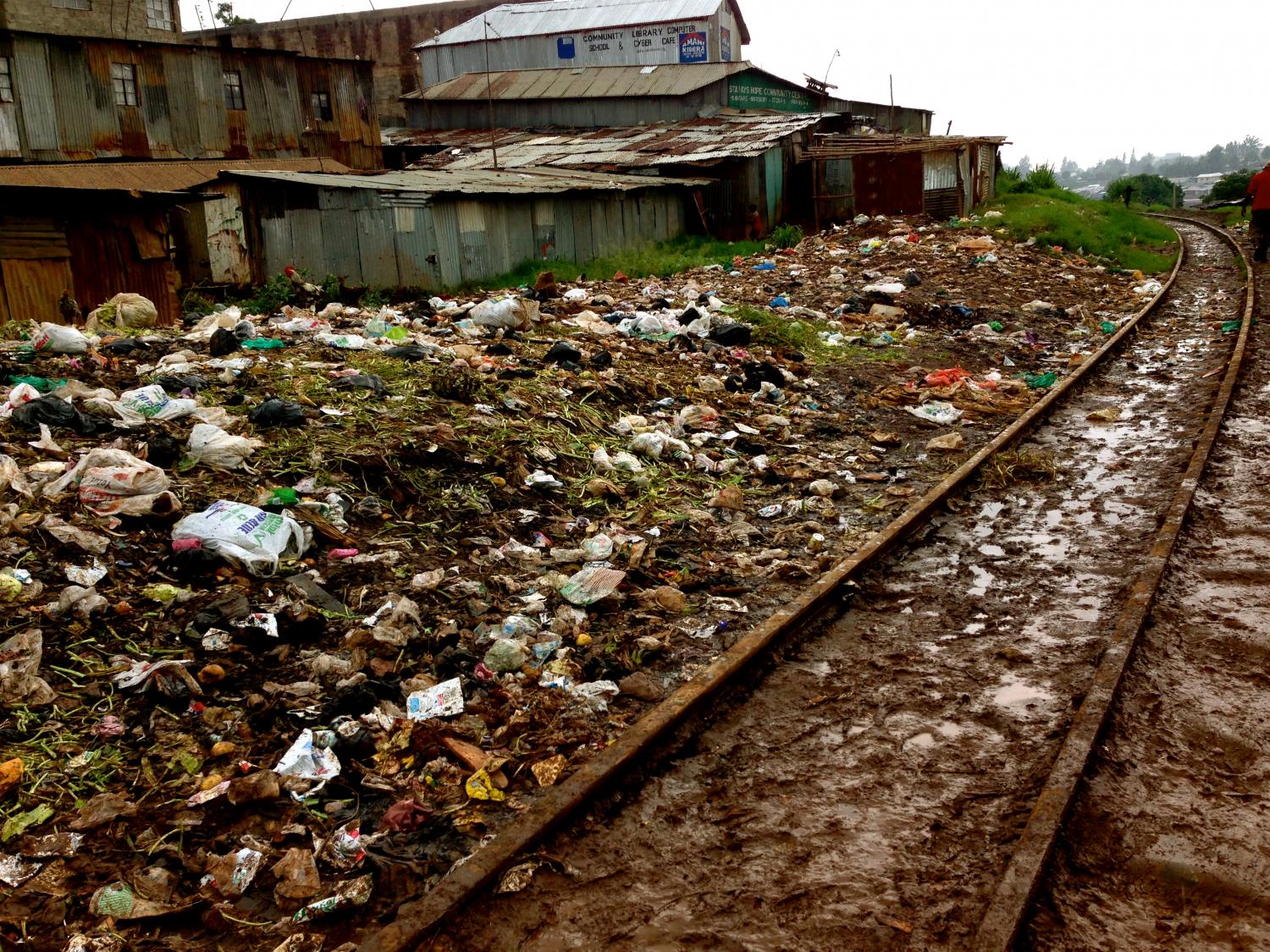 Near the CFK office in Kibera