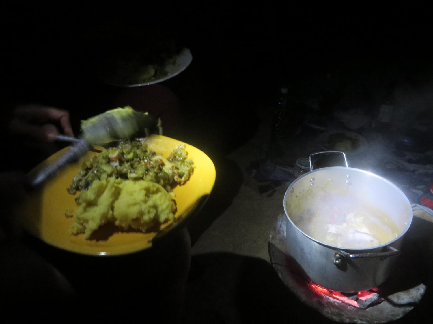 Well by the time dinner was ready, we needed head torches to see anything!